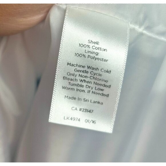 Talbots | Floral Stripe Sheath Dress | Navy Multicolor Cotton | Size 10 Midi - Picture 10 of 10